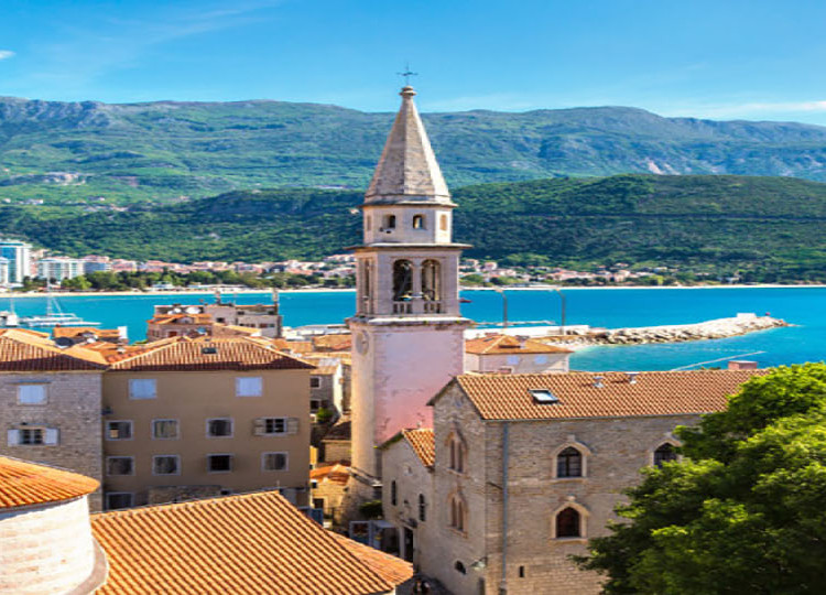 A view of Montenegro and its surrounding coastline.