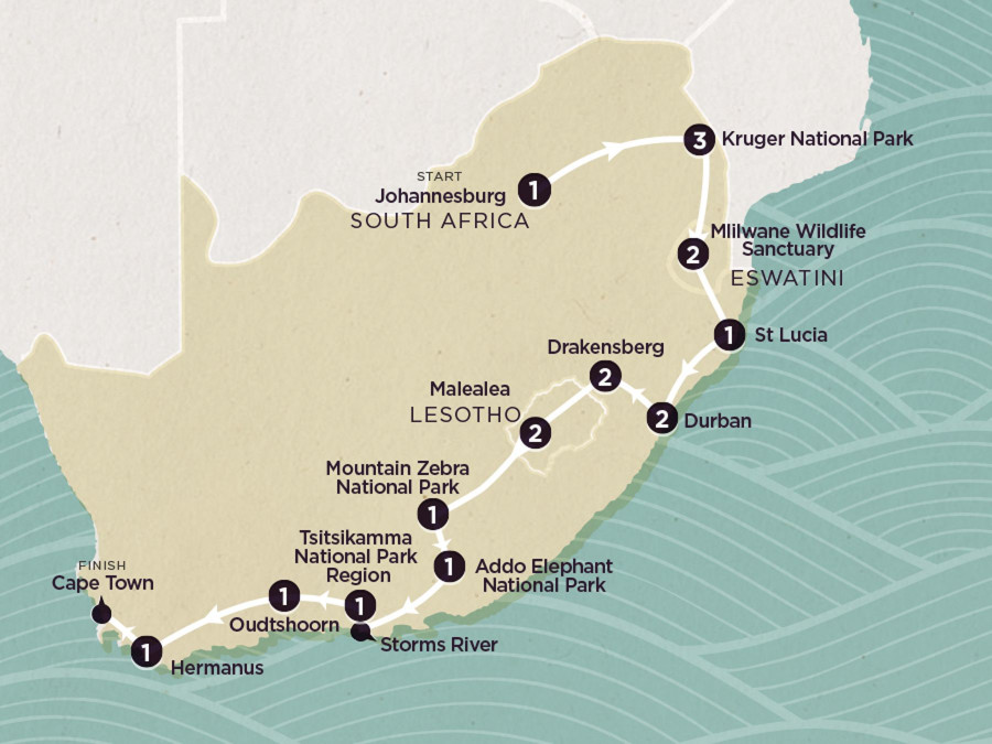 Delve Deep: South Africa (Safari) map