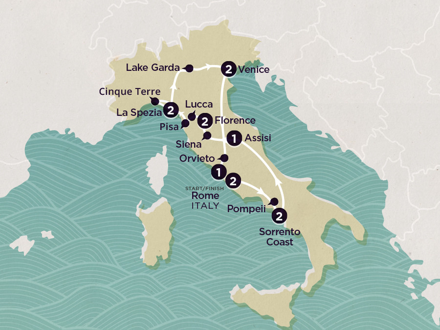 Delve Deep: Italy map