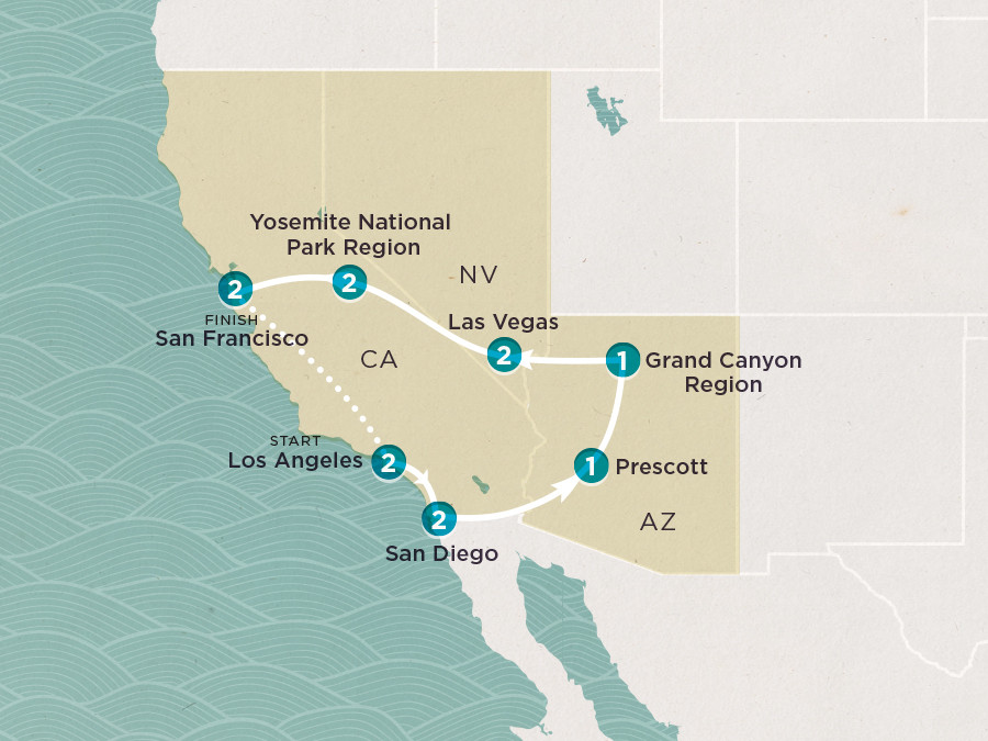 Get Social: USA West Coast 2023-24 map