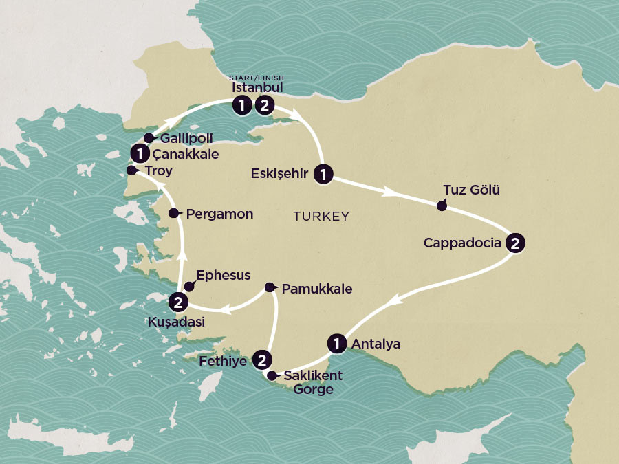 Delve Deep: Turkey map