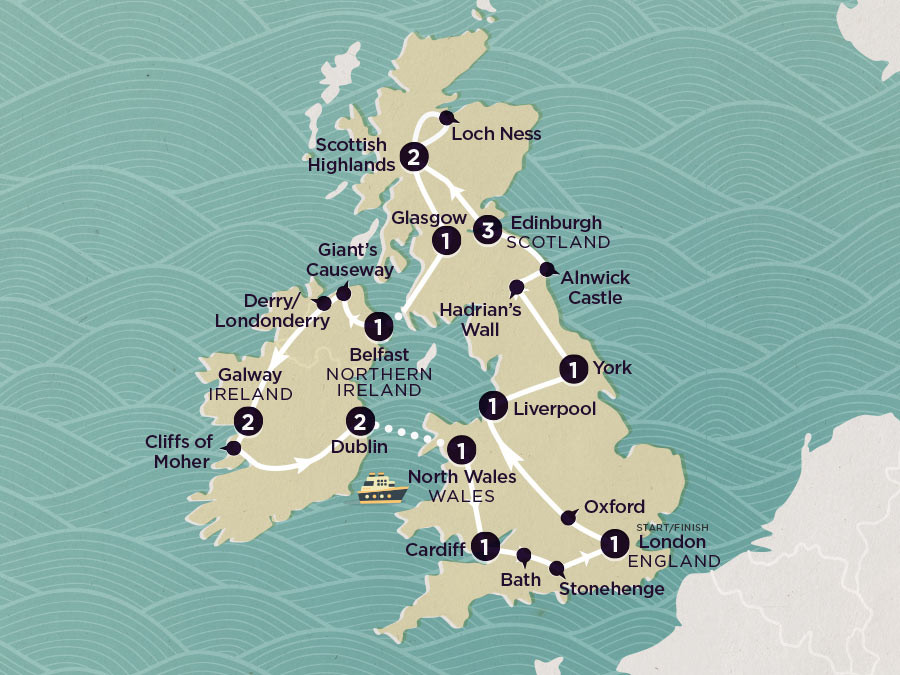 Delve Deep: Britain & Ireland map